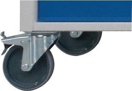 Werkstattwagen H850xB1140xT650mm grau/enzianblau 1x90/120/180/210,1 Tür 600mm