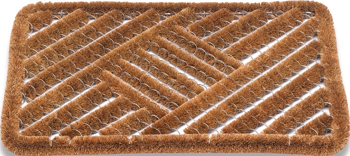Fußmatte Kokosbürsten natur Kokos/Stahl L500xB800xS30mm